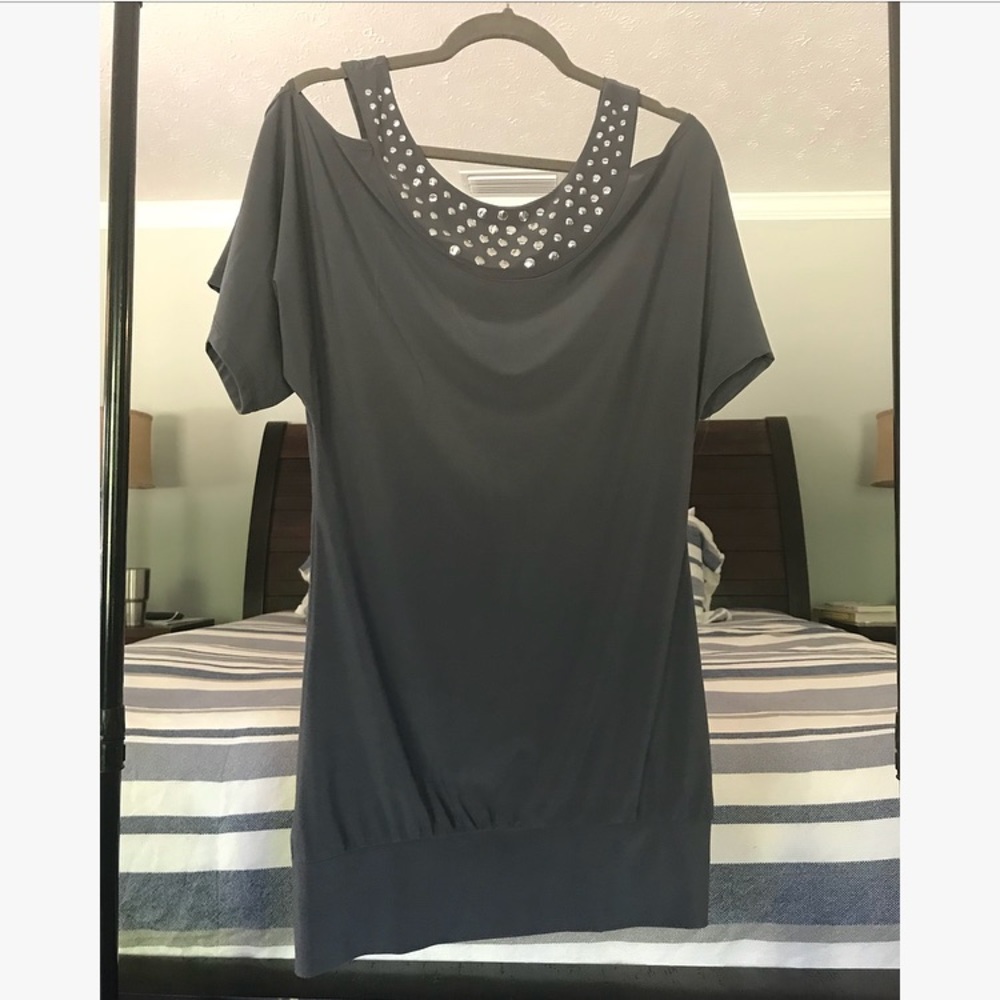 C. Graffiti dress - gray